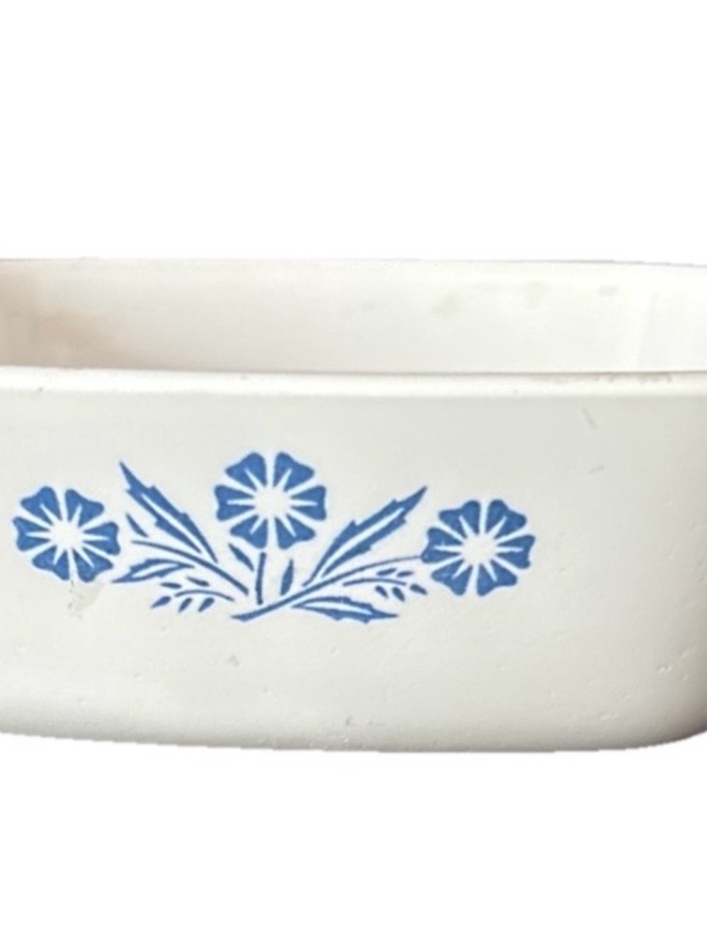 Blue Floral White Baking Dish